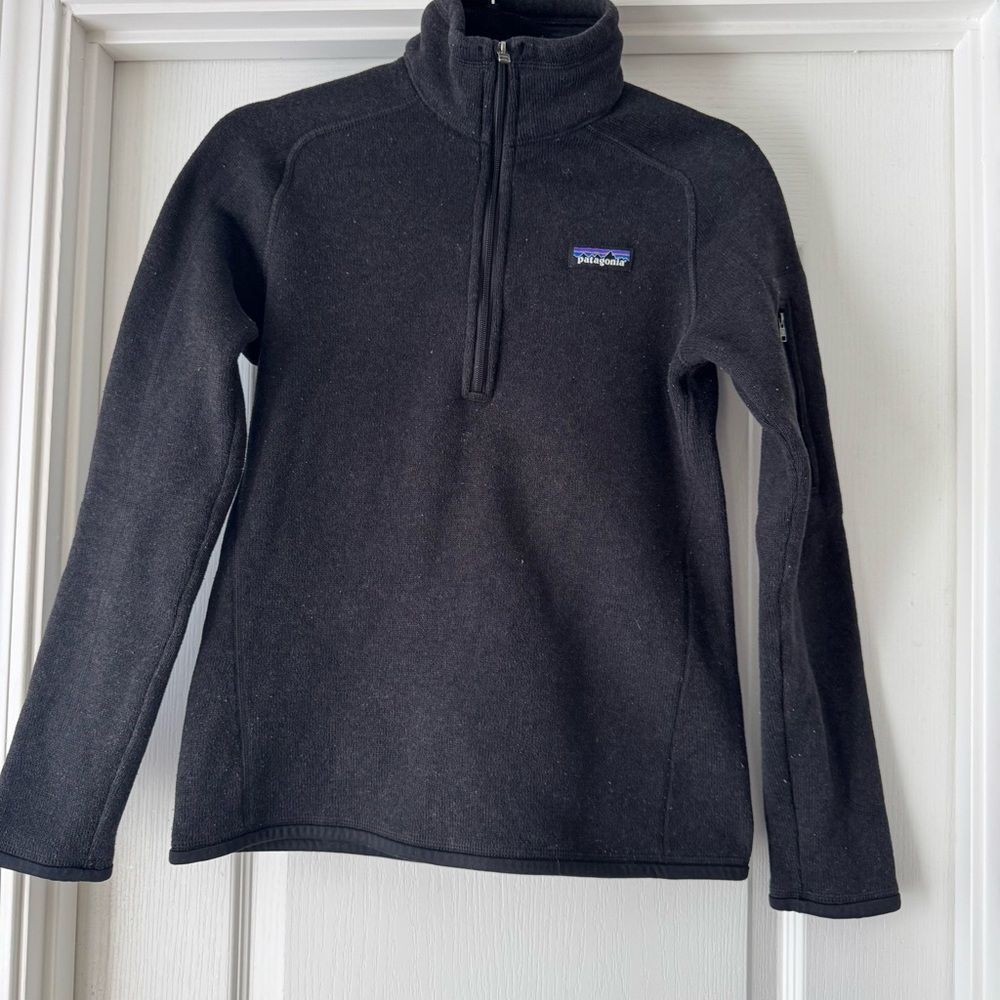 Patagonia Women’s Better Sweater 1/4-Zip Fleece – Black – Size S
